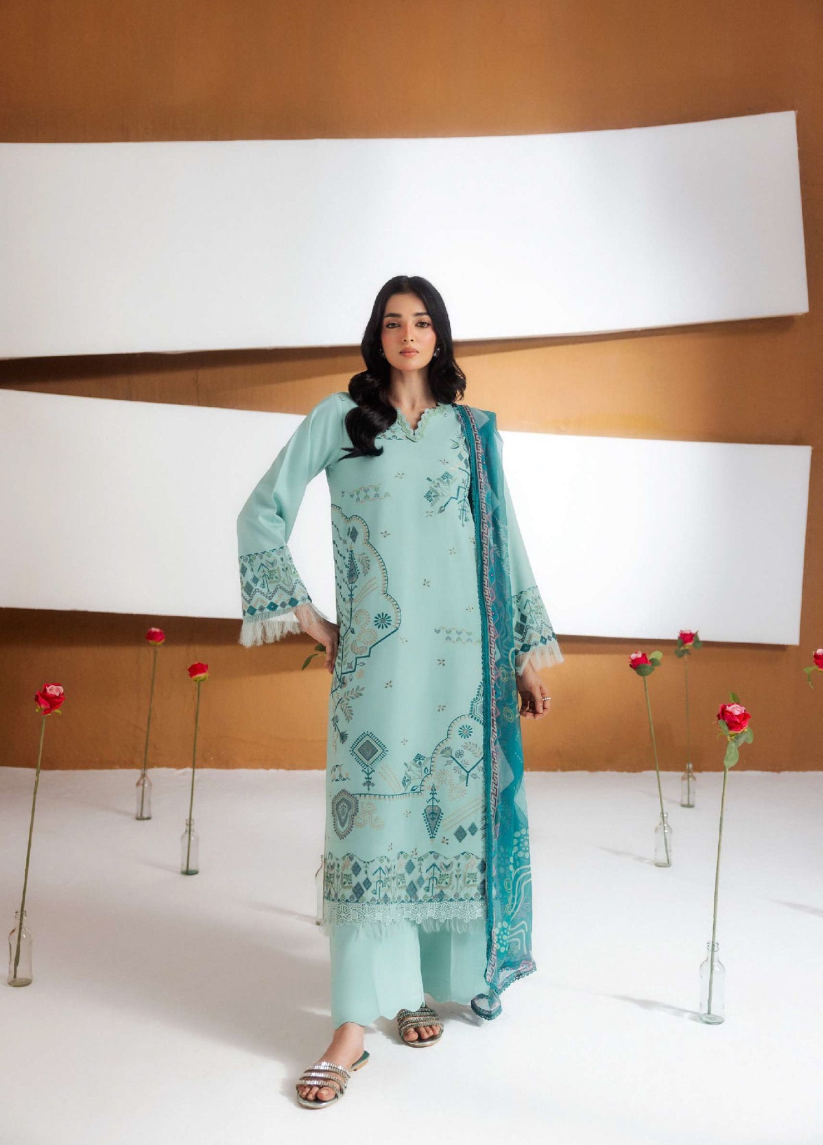 Florent | Zync Embroidered Viscose | FZ-4A