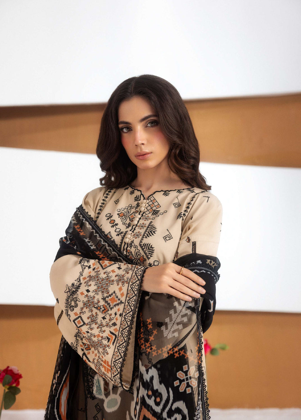 Florent | Zync Embroidered Viscose | FZ-5A