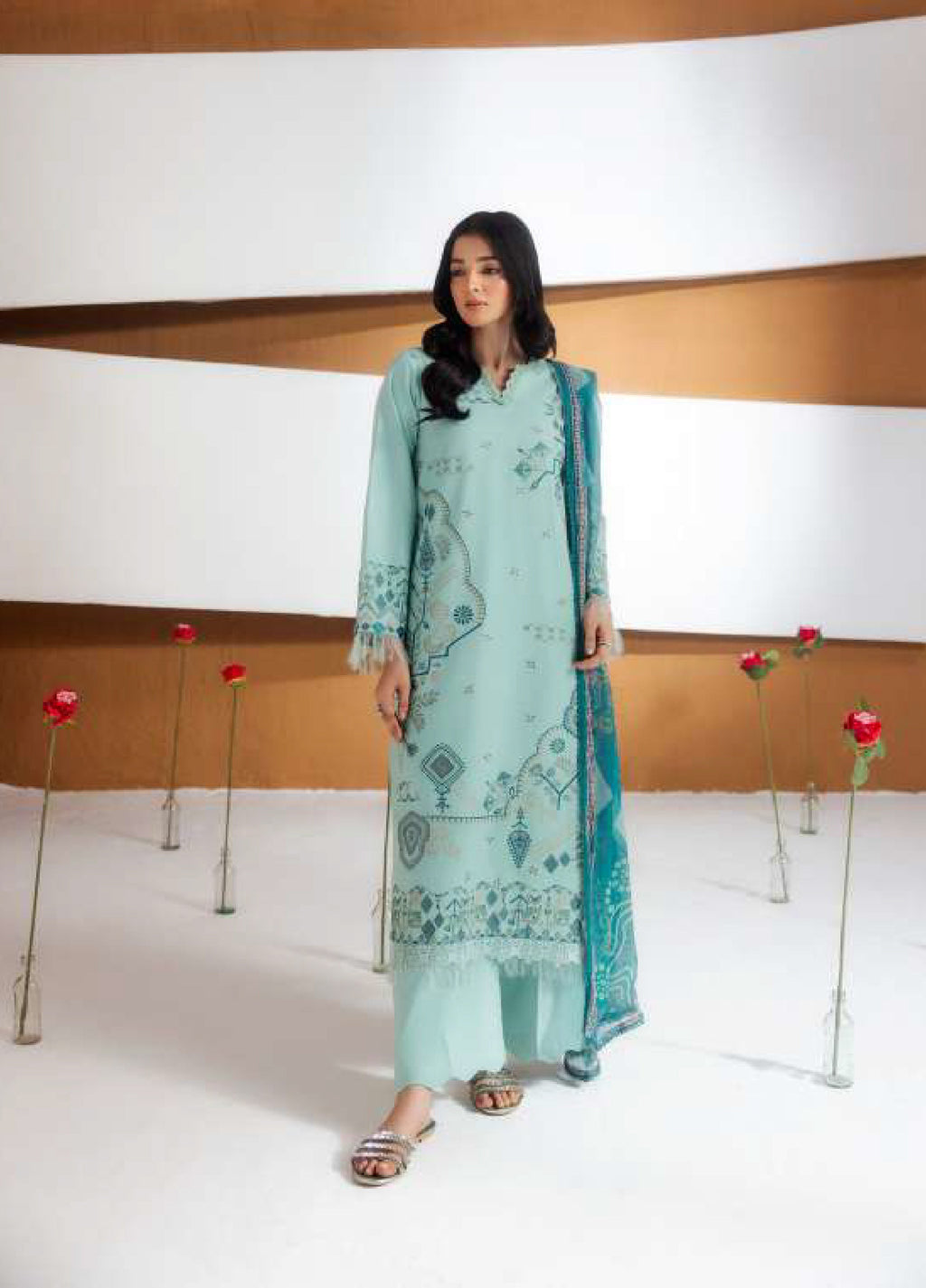 Florent | Zync Embroidered Viscose | FZ-4A