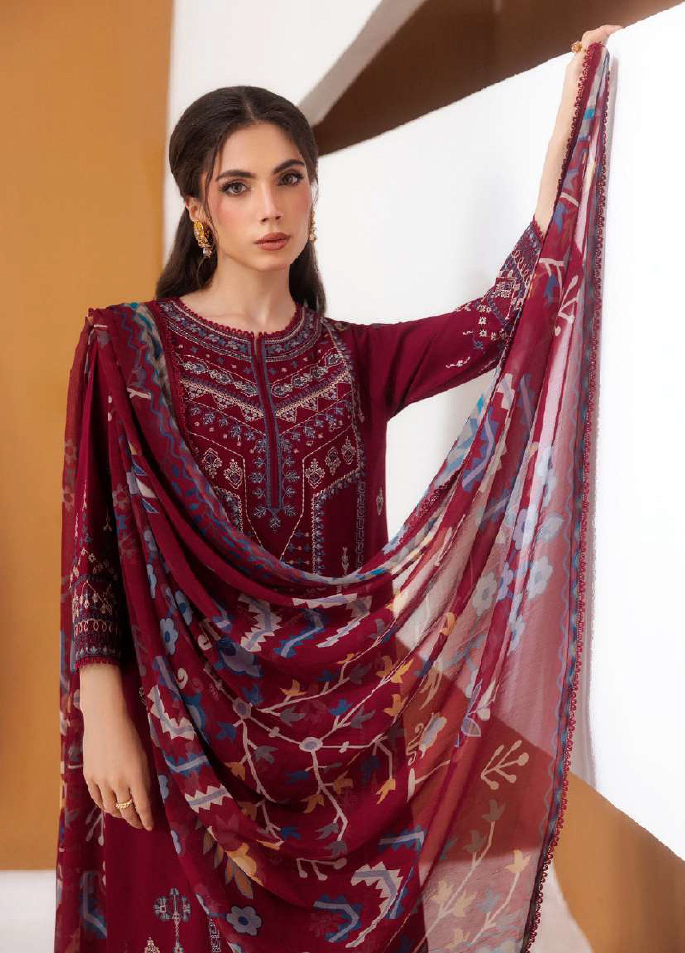Florent | Zync Embroidered Viscose | FZ-7A