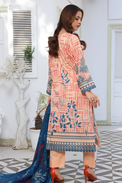 3 Piece - Digitally Printed Lawn - 9084