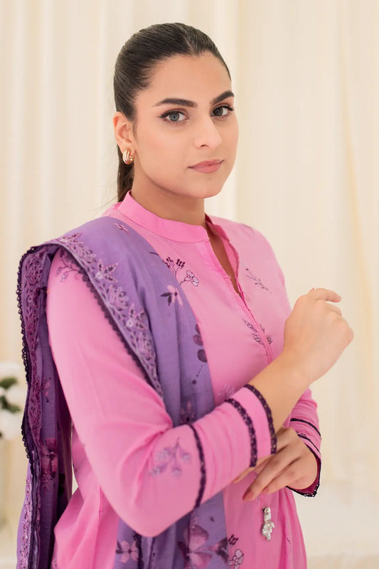 3 Piece - Embroidered Lawn - 8670