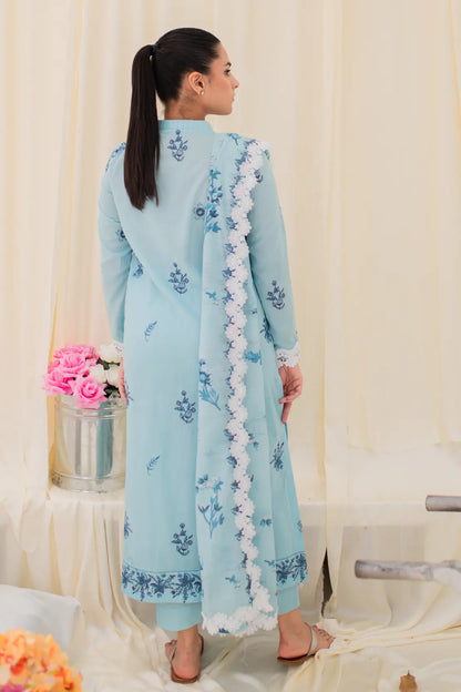 3 Piece - Embroidered Lawn - 8662