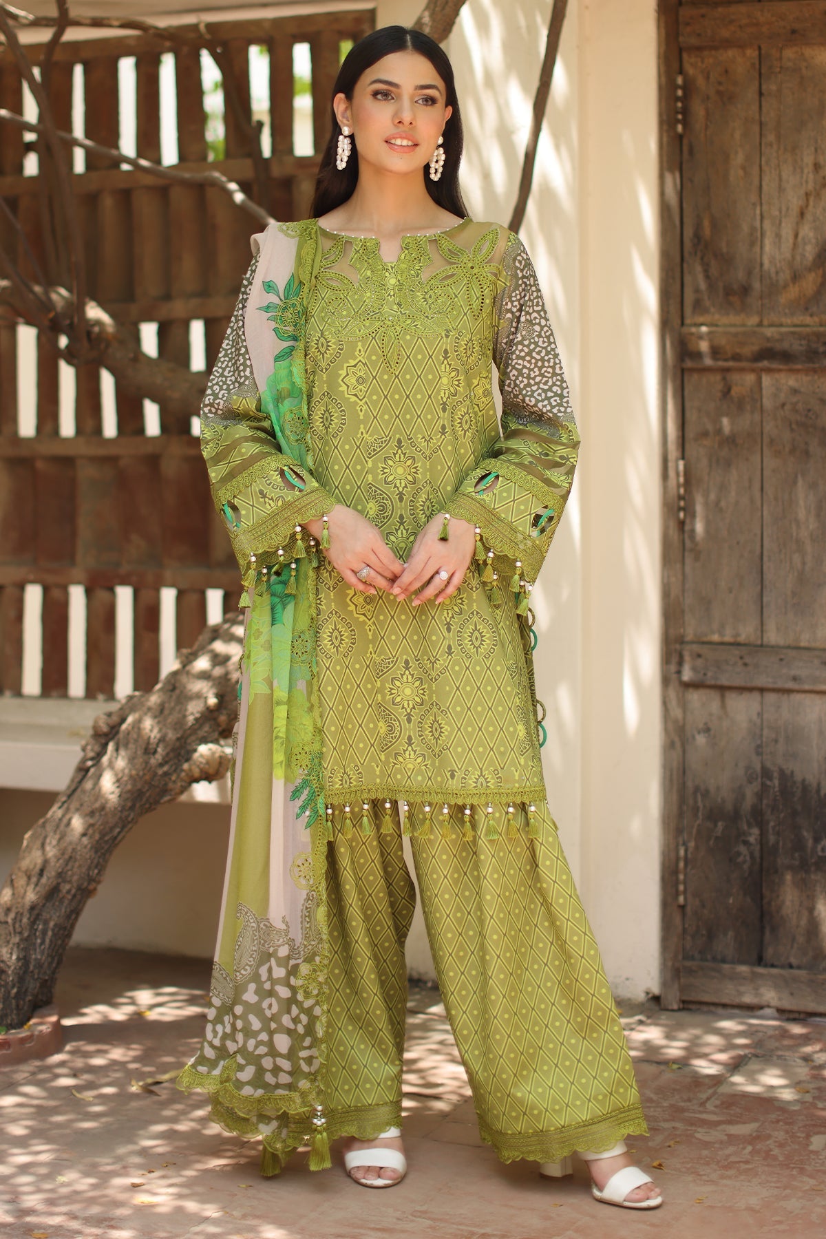 CHARIZMA | 3-PC Unstitched Embroidered Lawn Collection | AN6-08