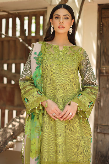 CHARIZMA | 3-PC Unstitched Embroidered Lawn Collection | AN6-08