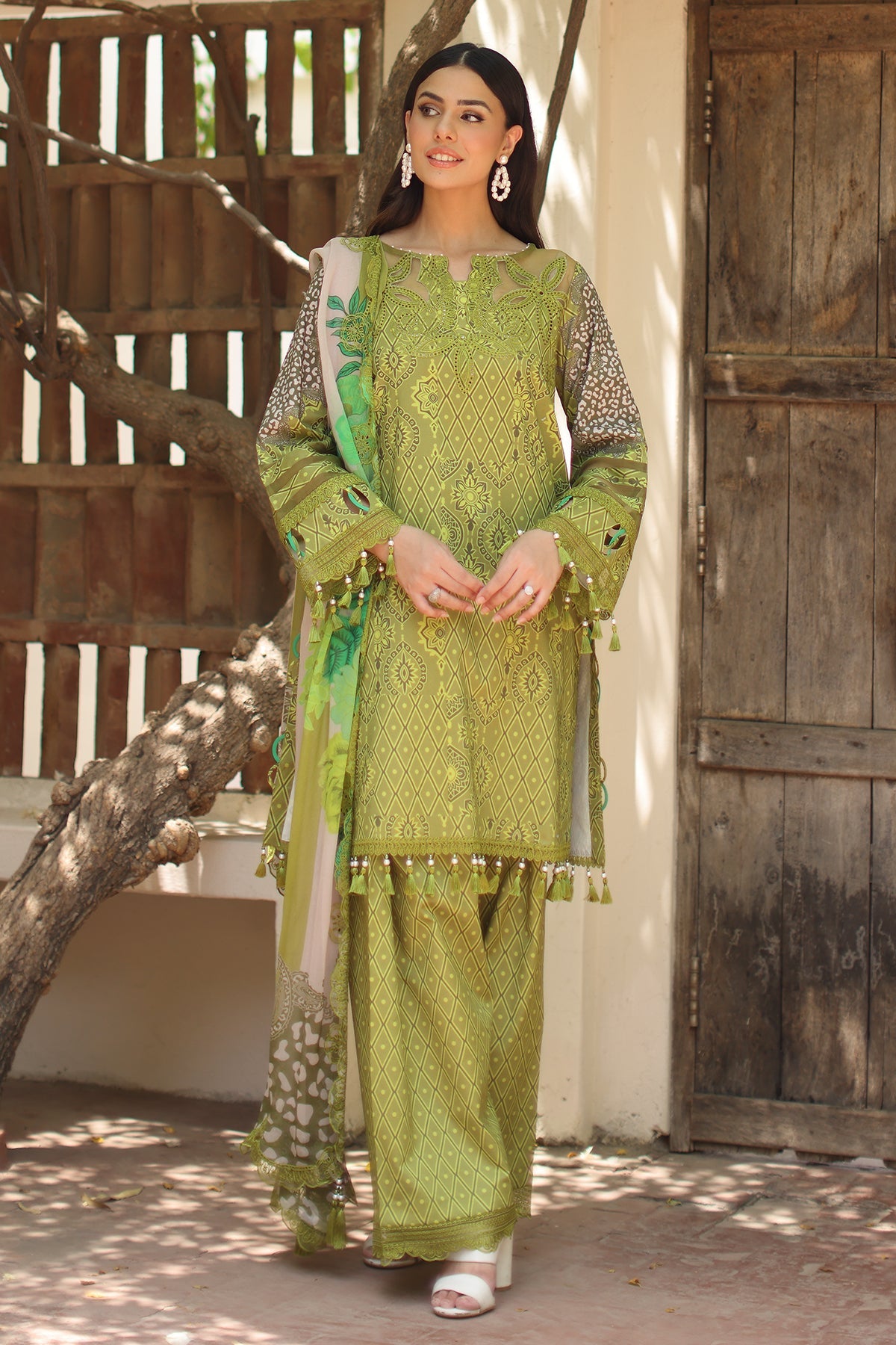 CHARIZMA | 3-PC Unstitched Embroidered Lawn Collection | AN6-08