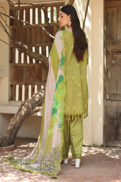 CHARIZMA | 3-PC Unstitched Embroidered Lawn Collection | AN6-08