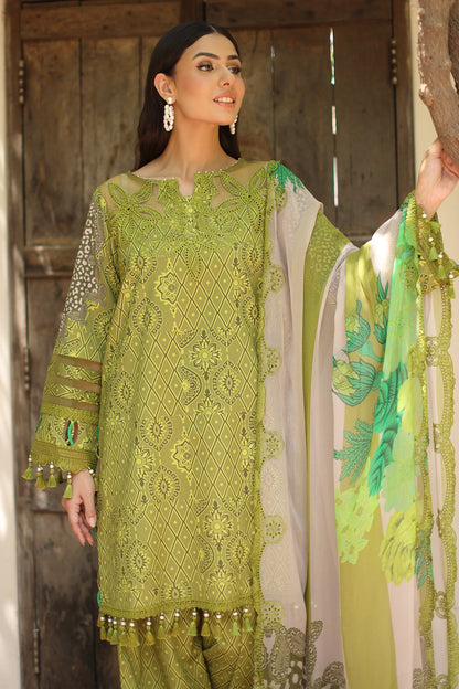 CHARIZMA | 3-PC Unstitched Embroidered Lawn Collection | AN6-08