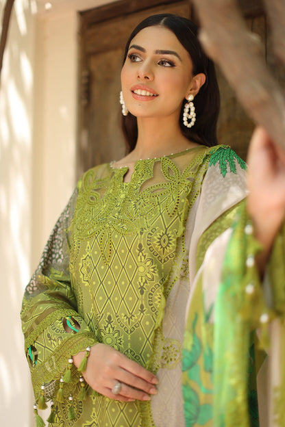 CHARIZMA | 3-PC Unstitched Embroidered Lawn Collection | AN6-08