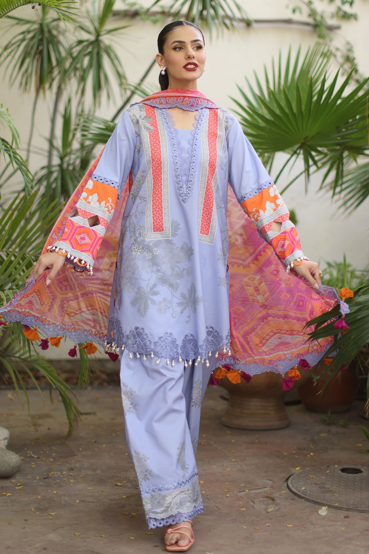 CHARIZMA | 3-PC Unstitched Embroidered Lawn Collection | AN6-07