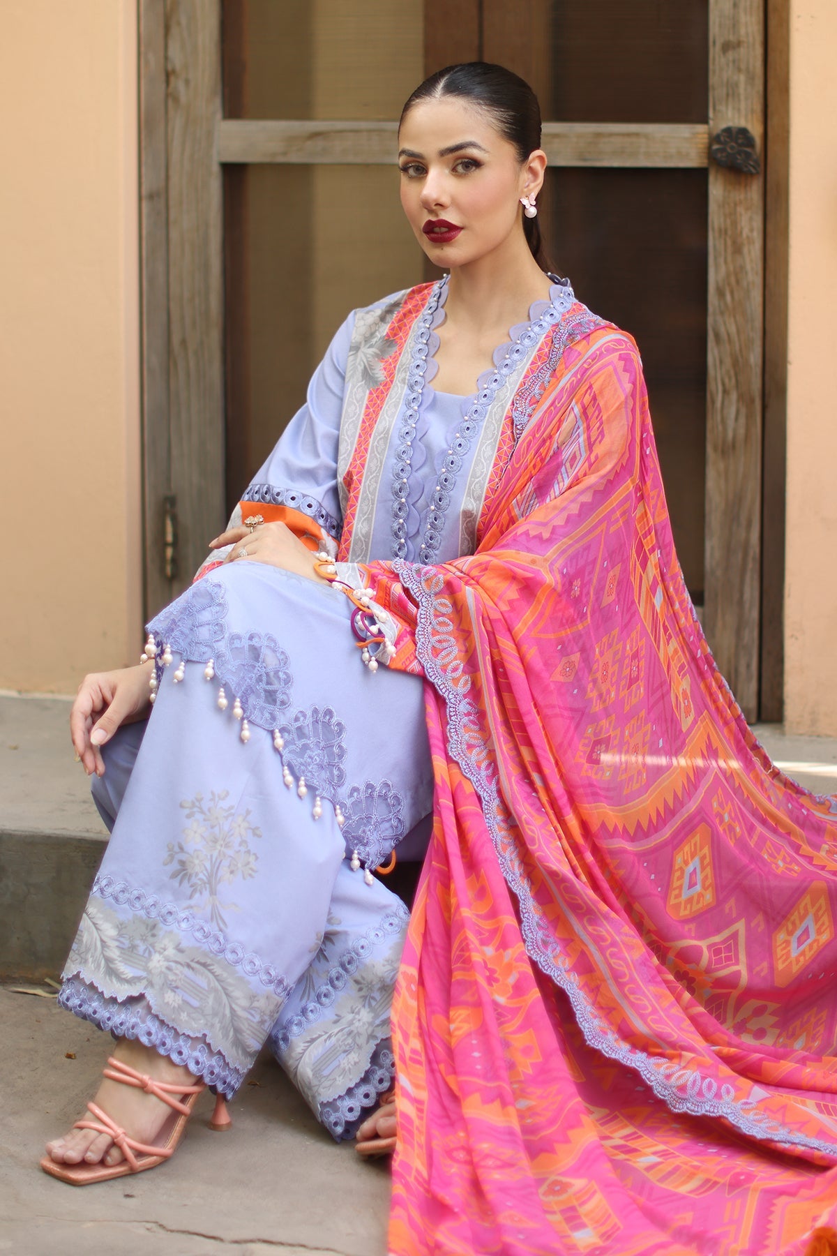 CHARIZMA | 3-PC Unstitched Embroidered Lawn Collection | AN6-07