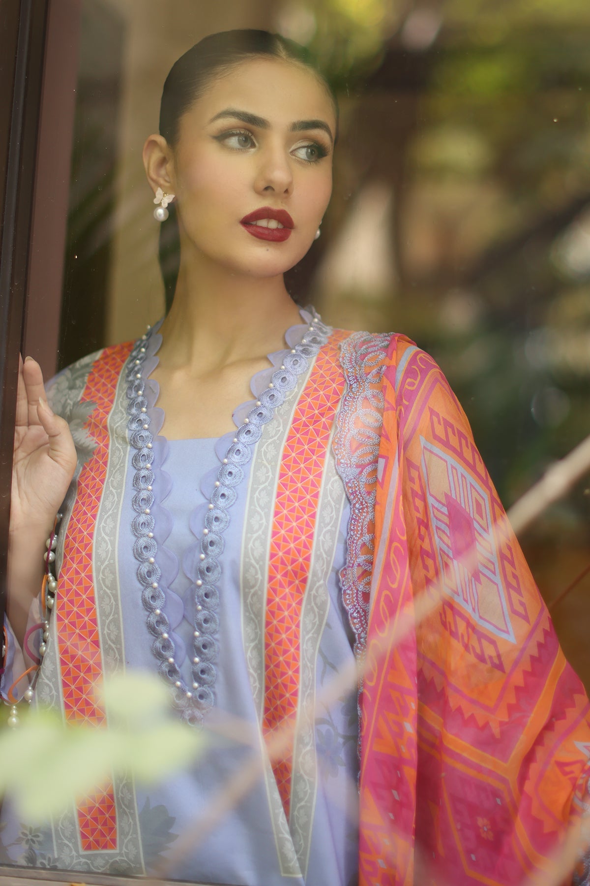 CHARIZMA | 3-PC Unstitched Embroidered Lawn Collection | AN6-07