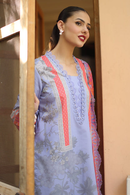 CHARIZMA | 3-PC Unstitched Embroidered Lawn Collection | AN6-07