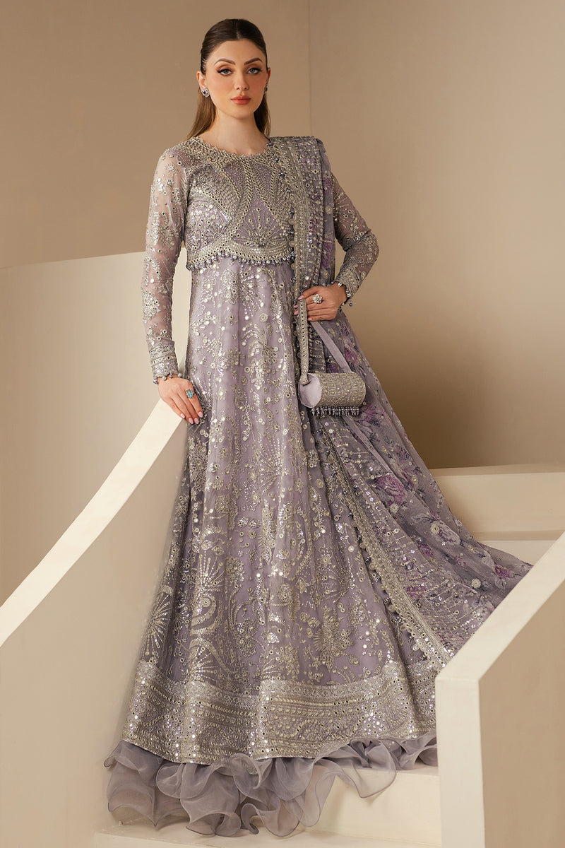 Jazmin Wedding Formal Embroidered Chiffon Unstitched 3Pc Suit WF'25-05
