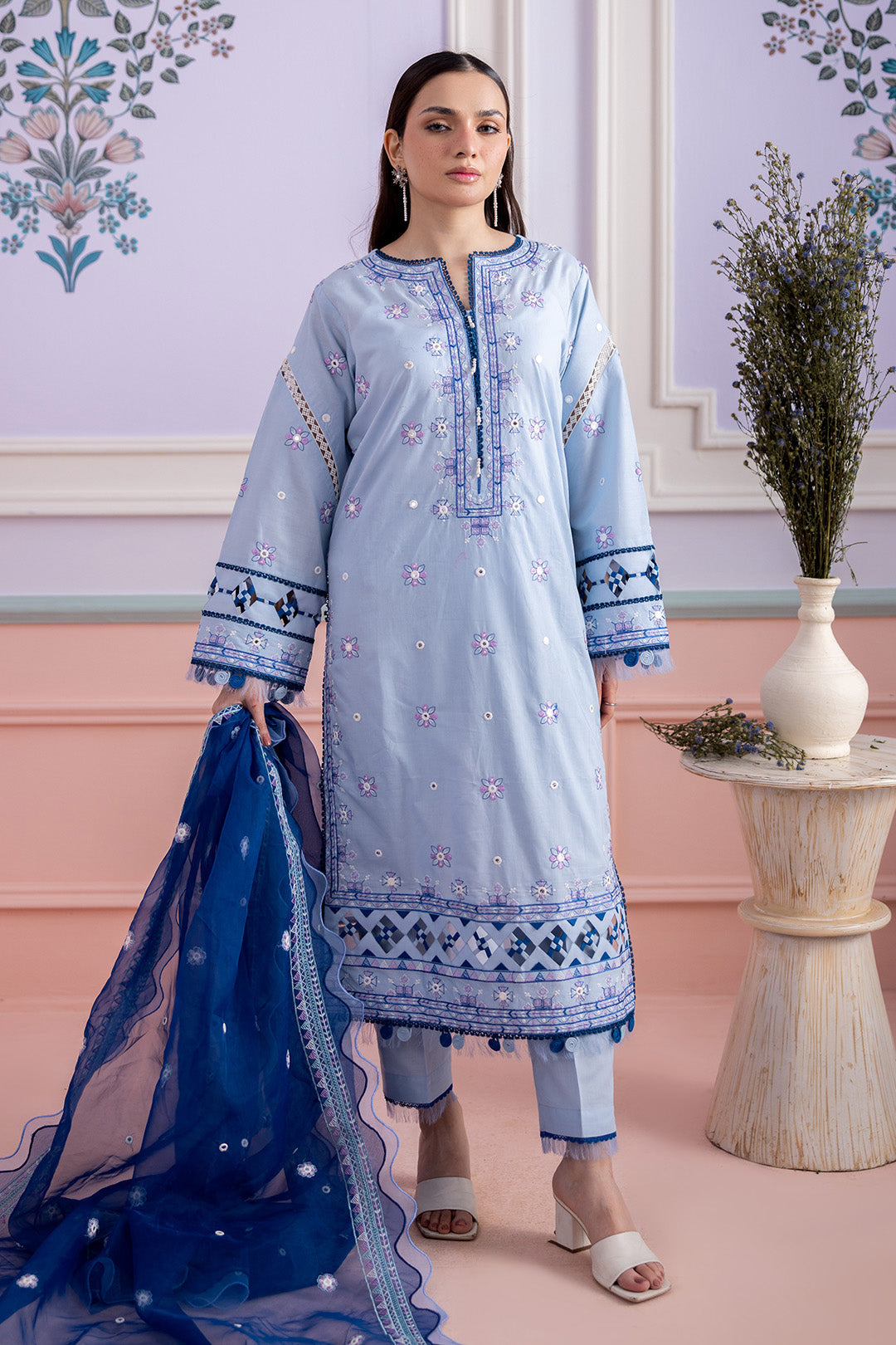 Zellbury | Signature 3 Pc Embroidered Lawn | 0618