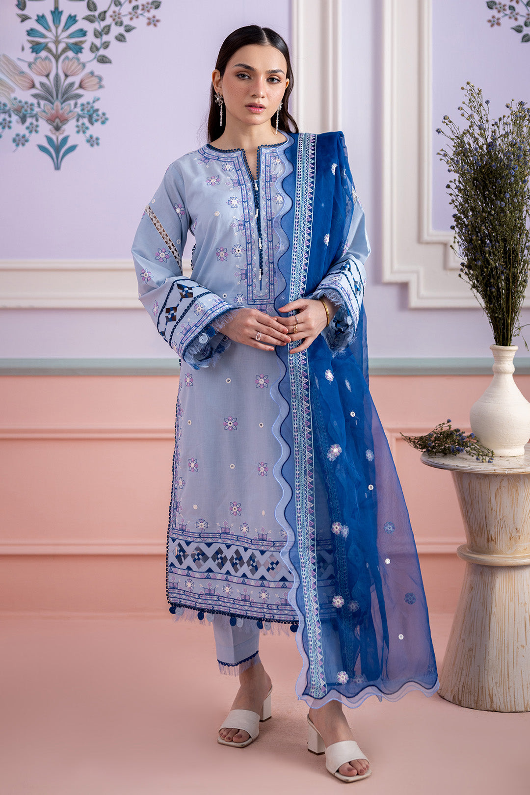 Zellbury | Signature 3 Pc Embroidered Lawn | 0618