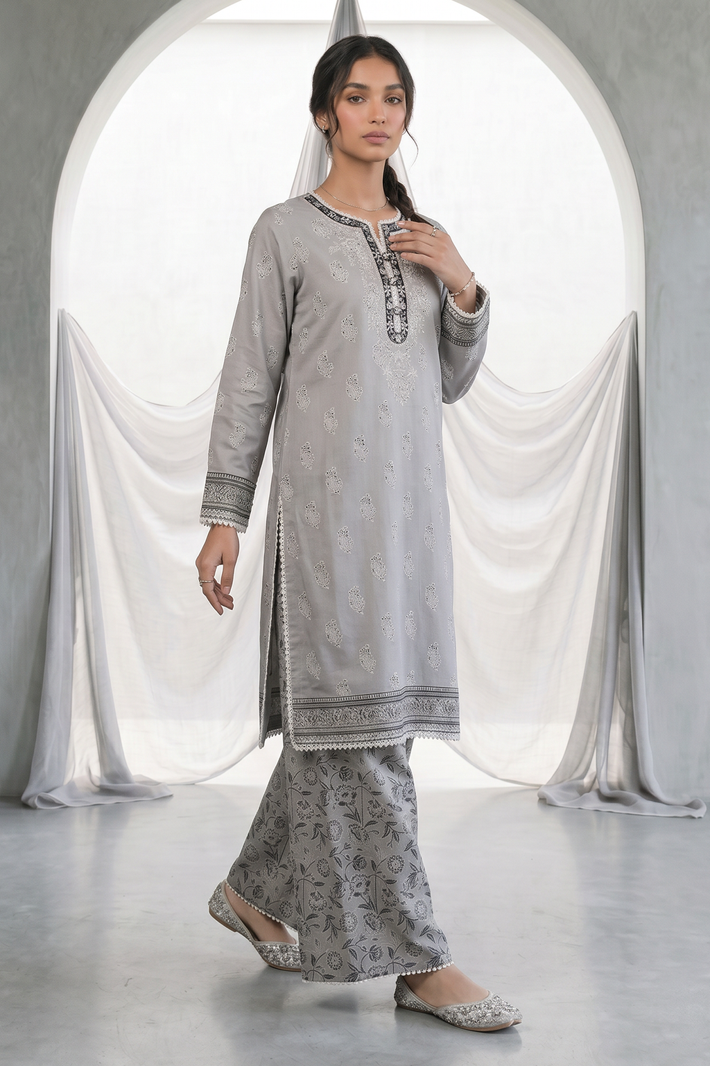 Zellbury | Embroidered Shirt Shalwar | 0933