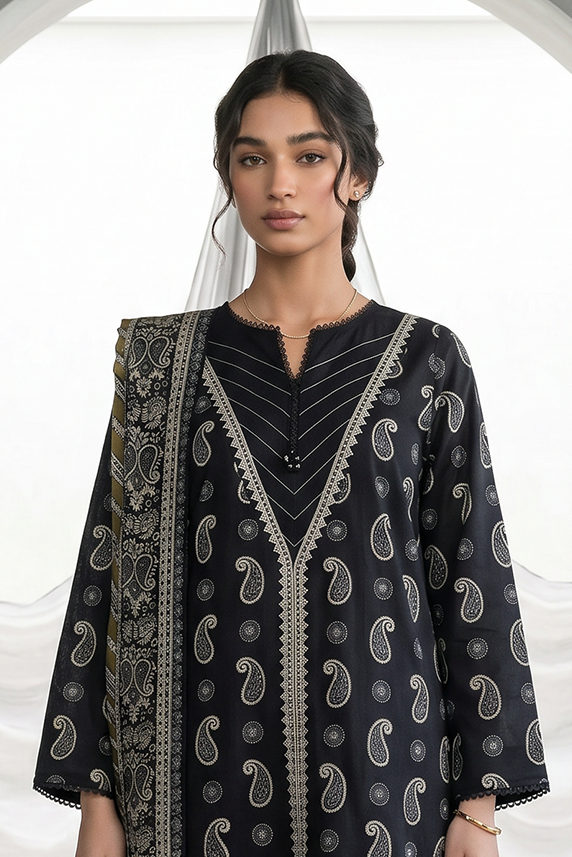 Zellbury | Embroidered Shirt Dupatta | 1068