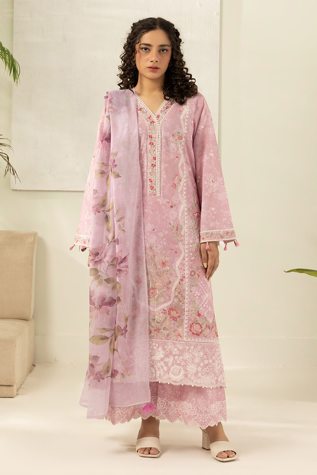 Zellbury | Signature 3 Pc Embroidered Lawn | 0454