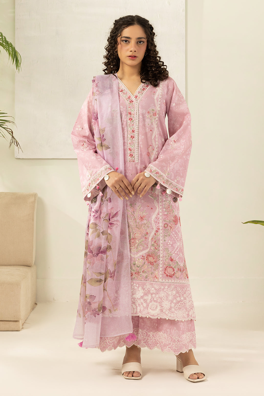 Zellbury | Signature 3 Pc Embroidered Lawn | 0454