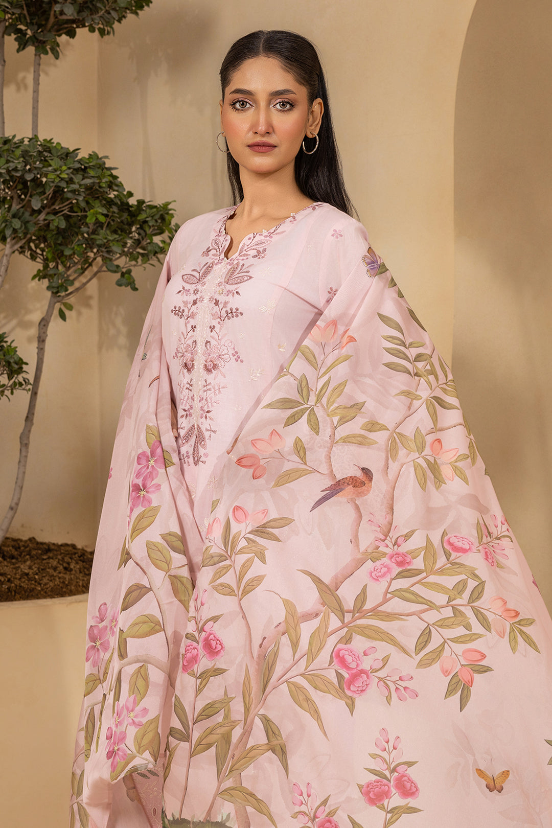 Zellbury | Signature 3 Pc Embroidered Lawn | 0458