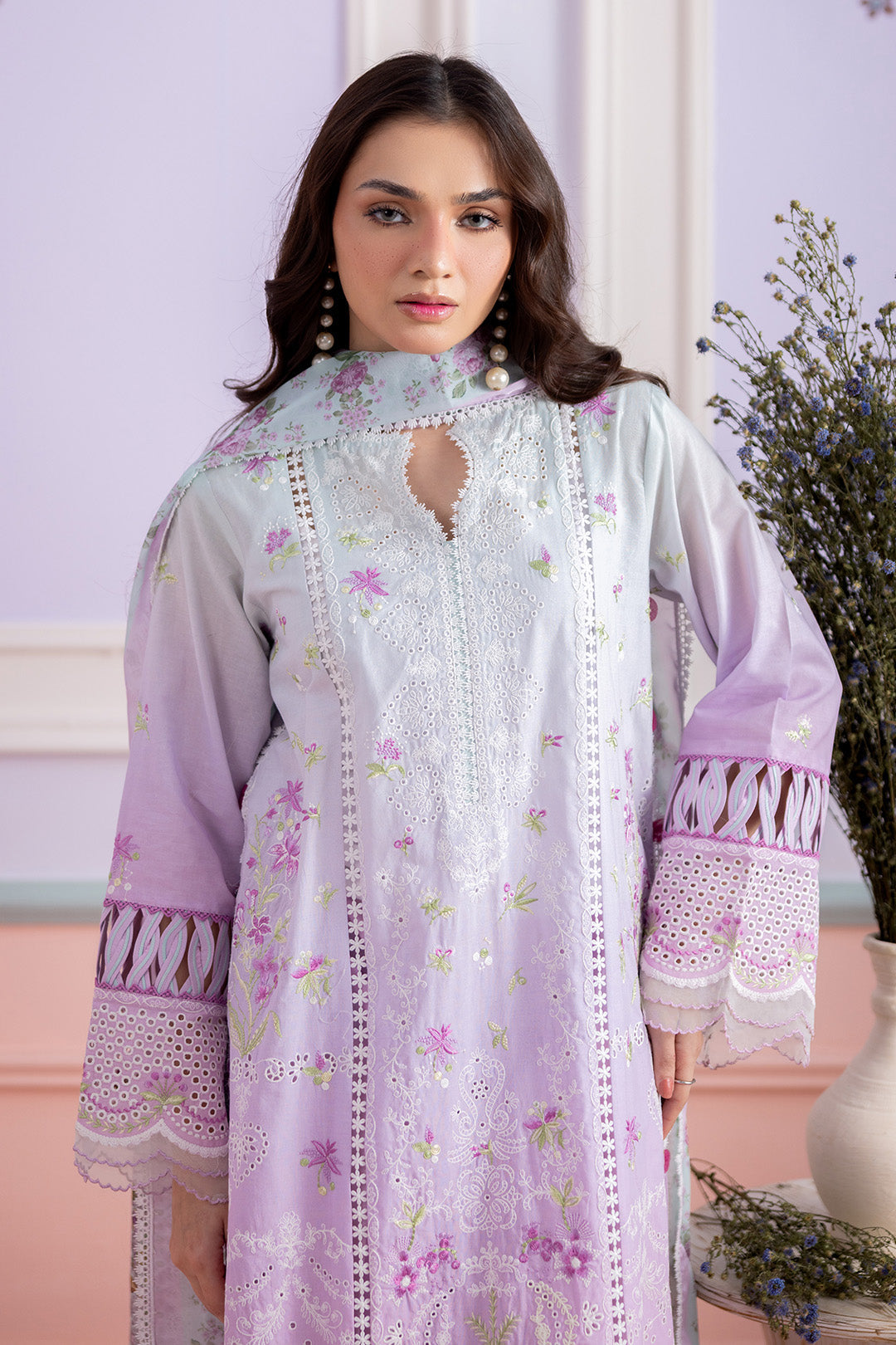 Zellbury | Signature 3 Pc Embroidered Lawn | 0459