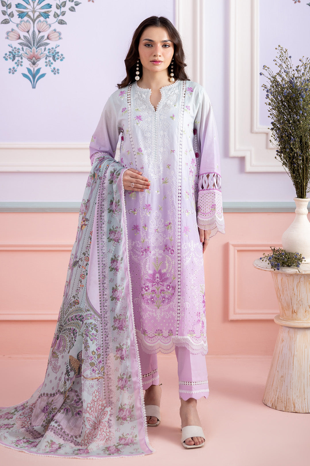 Zellbury | Signature 3 Pc Embroidered Lawn | 0459