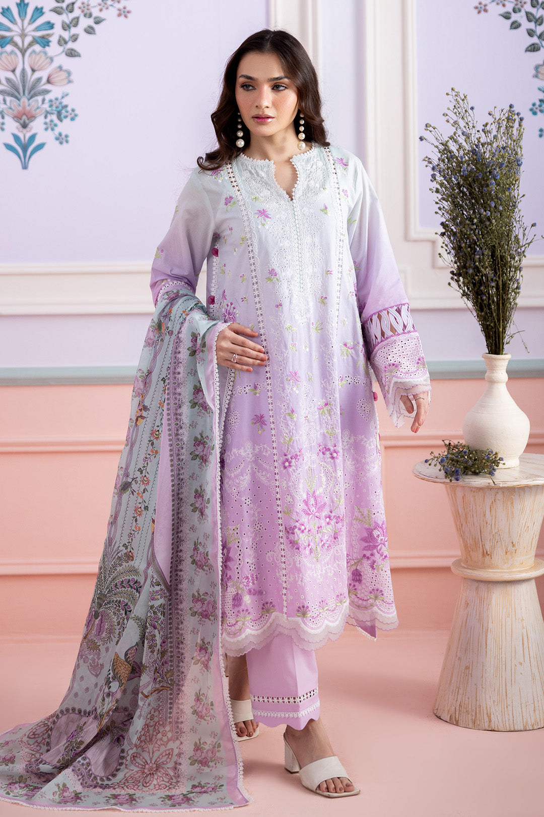 Zellbury | Signature 3 Pc Embroidered Lawn | 0459