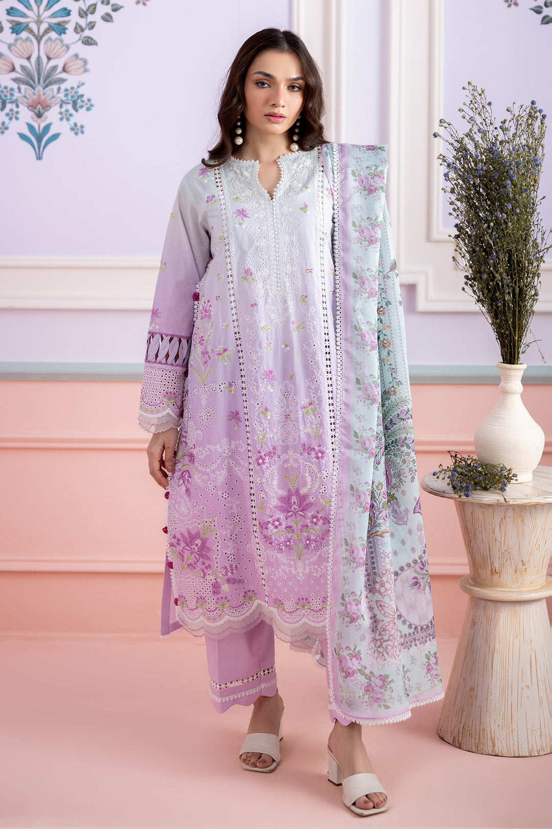 Zellbury | Signature 3 Pc Embroidered Lawn | 0459