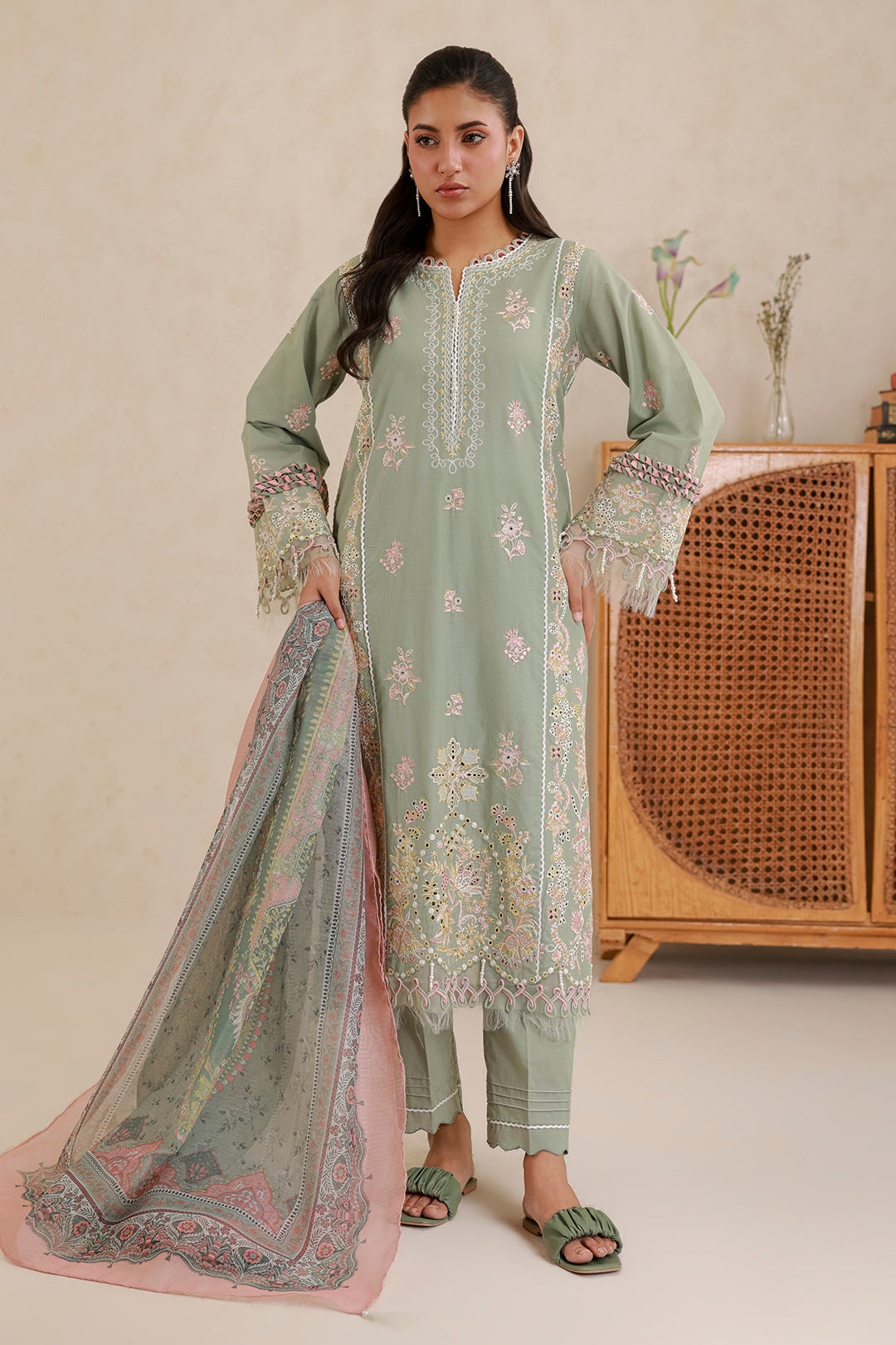 Zellbury | Signature 3 Pc Embroidered Lawn | 0579