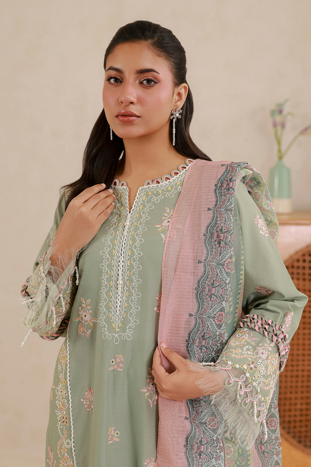 Zellbury | Signature 3 Pc Embroidered Lawn | 0579