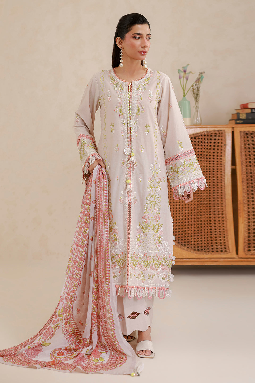 Zellbury | Signature 3 Pc Embroidered Lawn | 0659