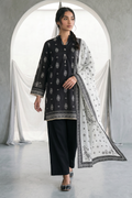 Zellbury | Monochrome 3 Pc Lawn | 0938
