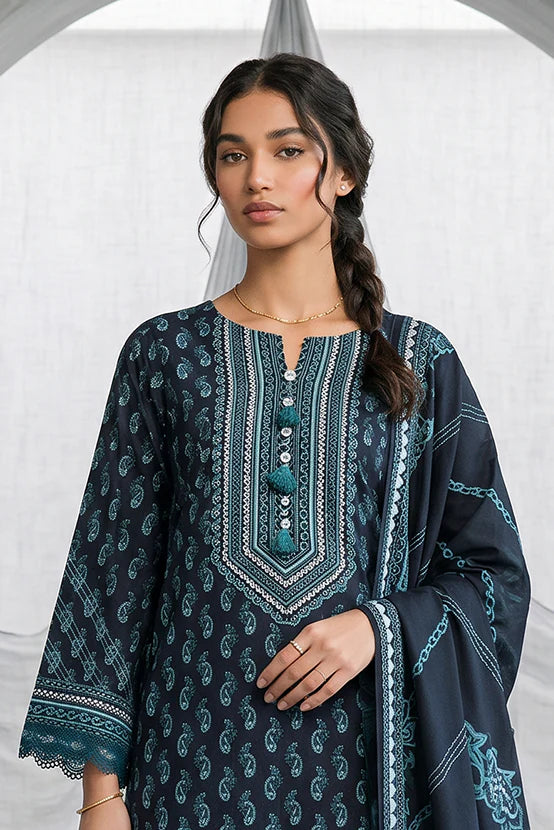 Zellbury | Monochrome 3 Pc Lawn | 1077