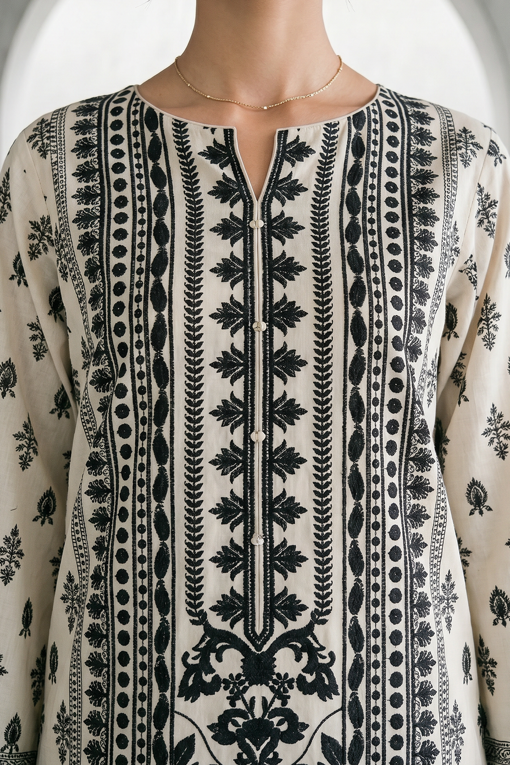 Zellbury | Monochrome 3 Pc Lawn | 1088
