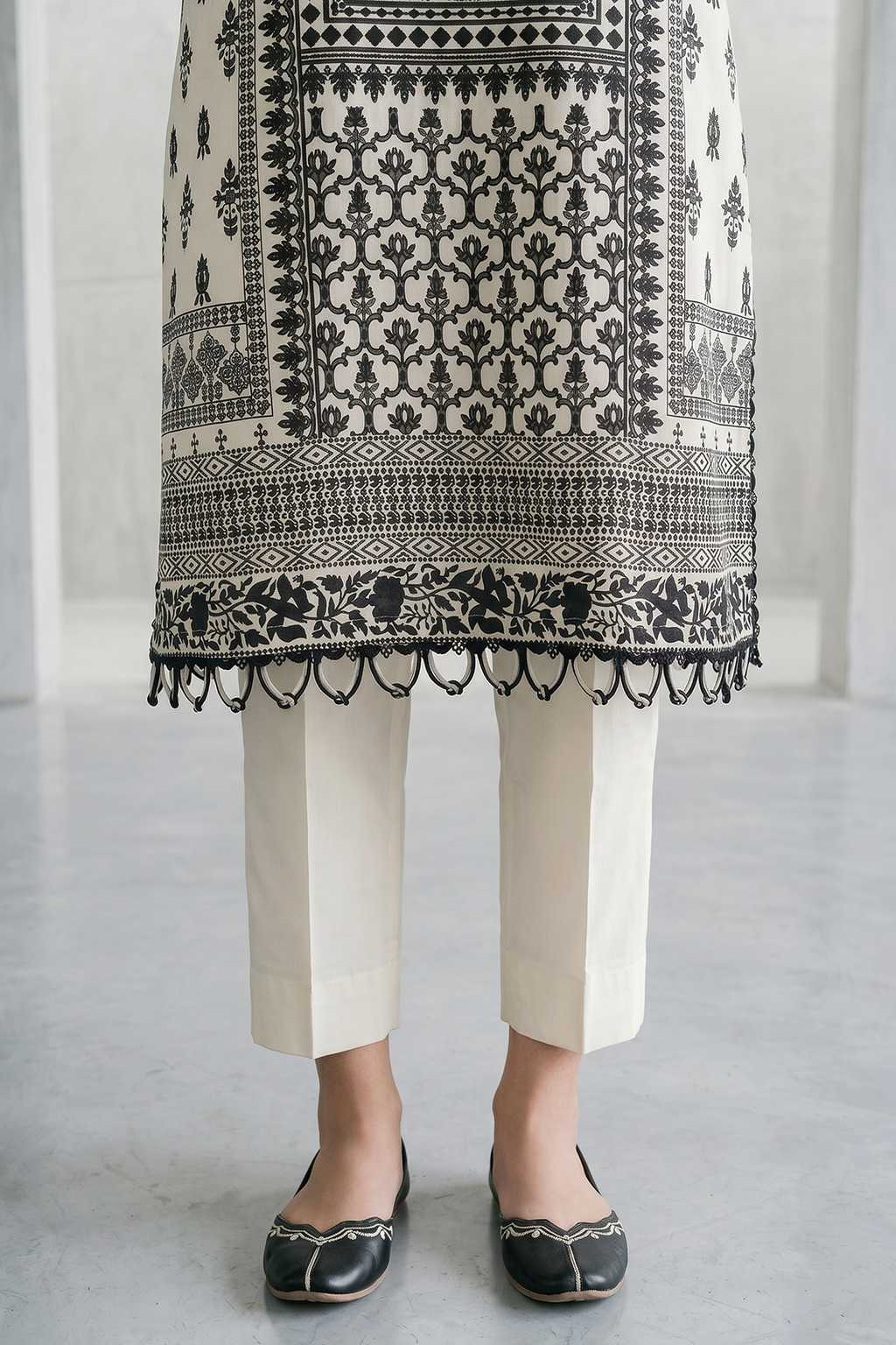 Zellbury | Monochrome 3 Pc Lawn | 1088