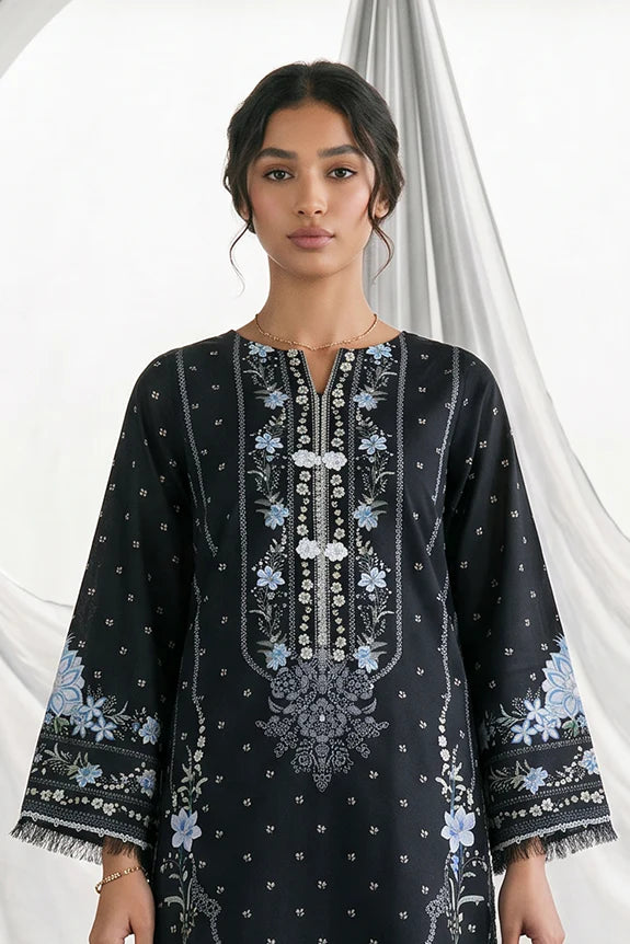 Zellbury | Monochrome 3 Pc Lawn | 1095
