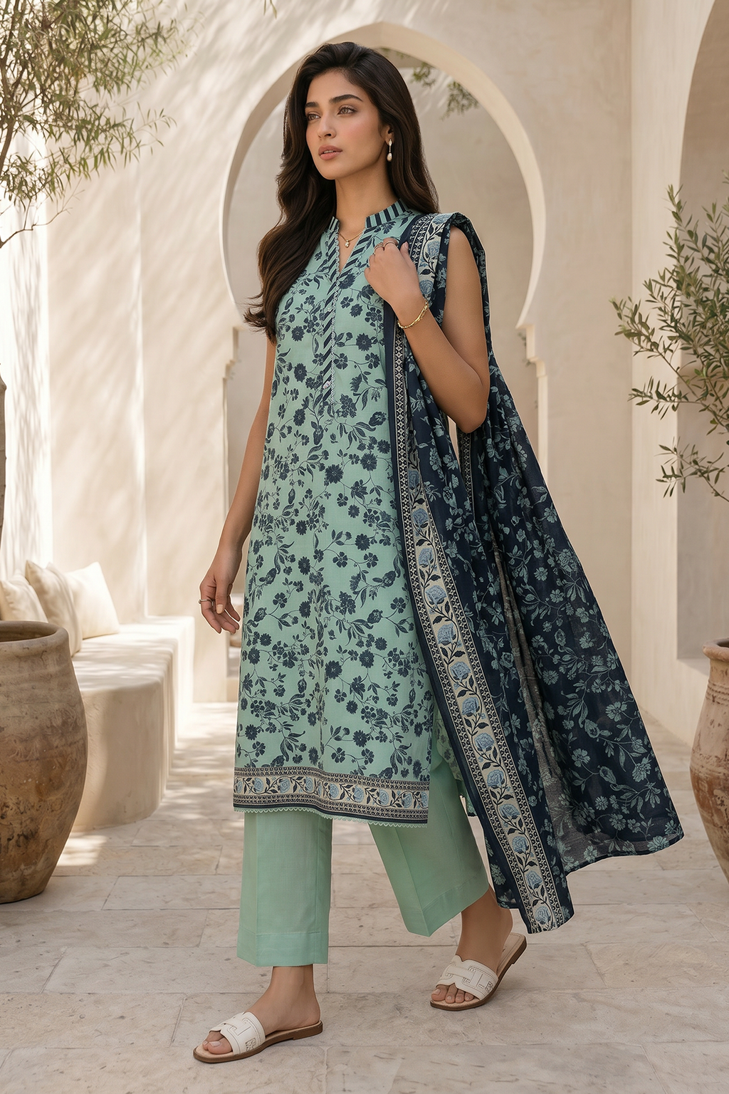 Zellbury | Shirt Shalwar Dupatta | 8048