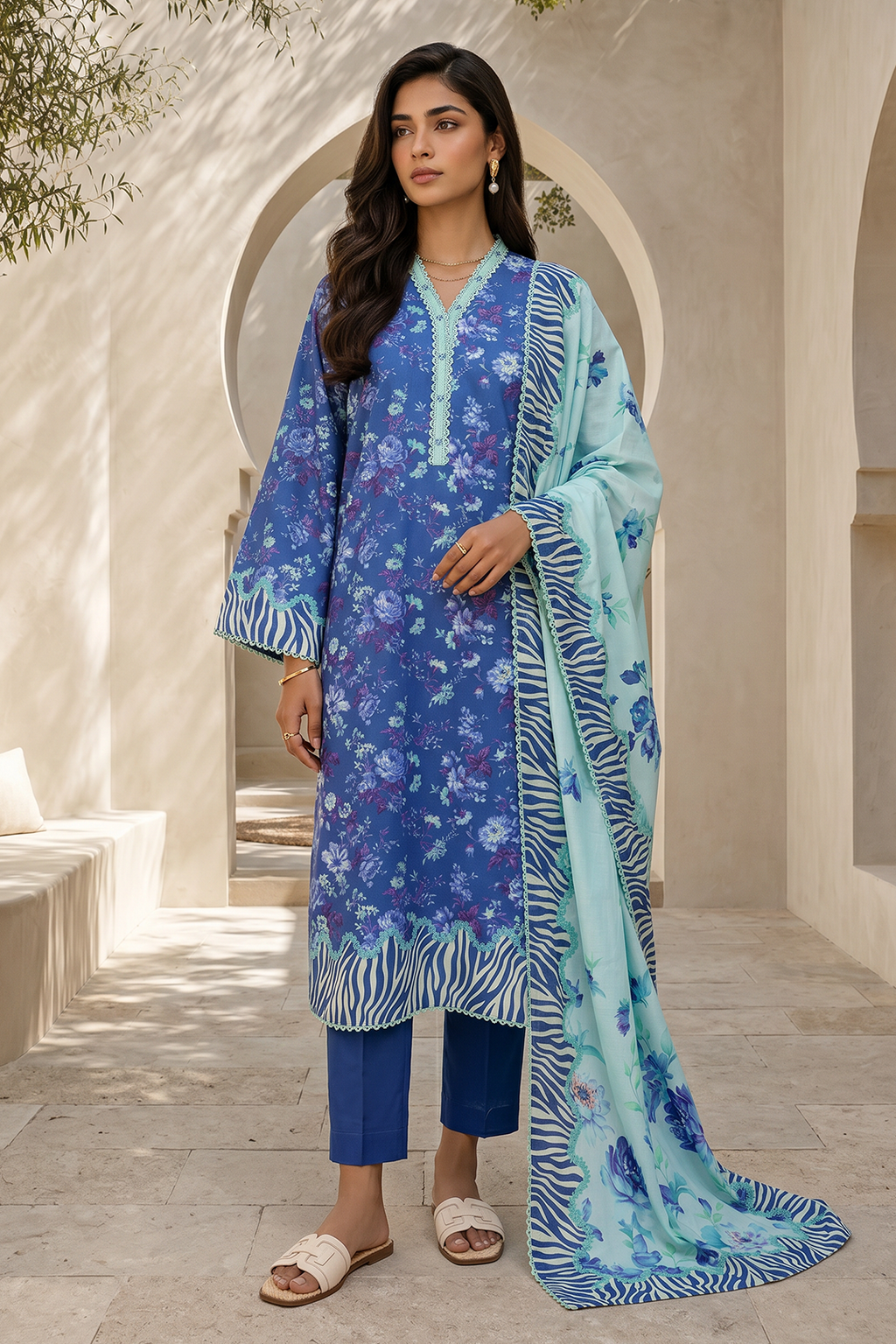Zellbury | Shirt Shalwar Dupatta | 8051