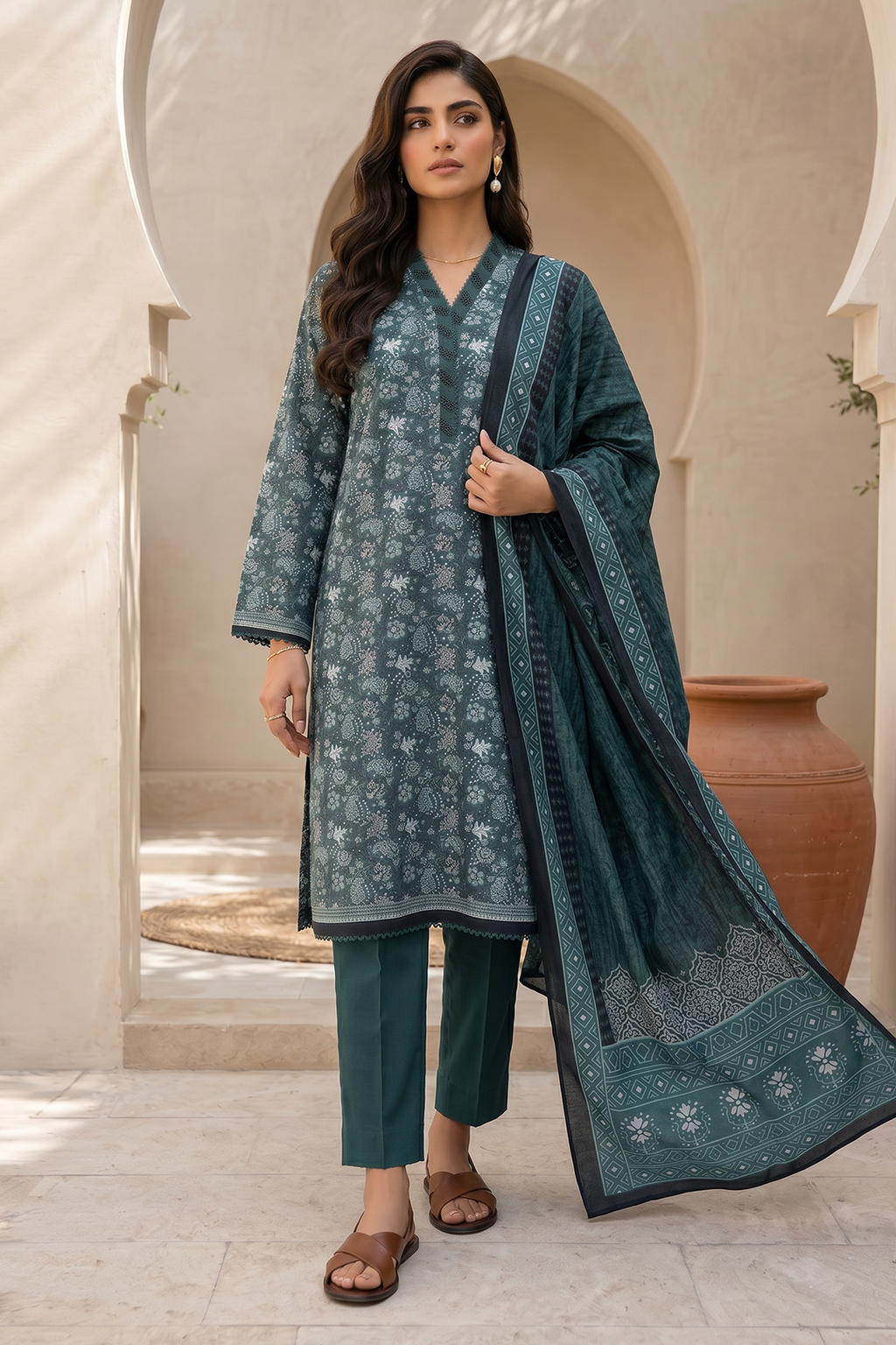Zellbury | Shirt Shalwar Dupatta | 8054