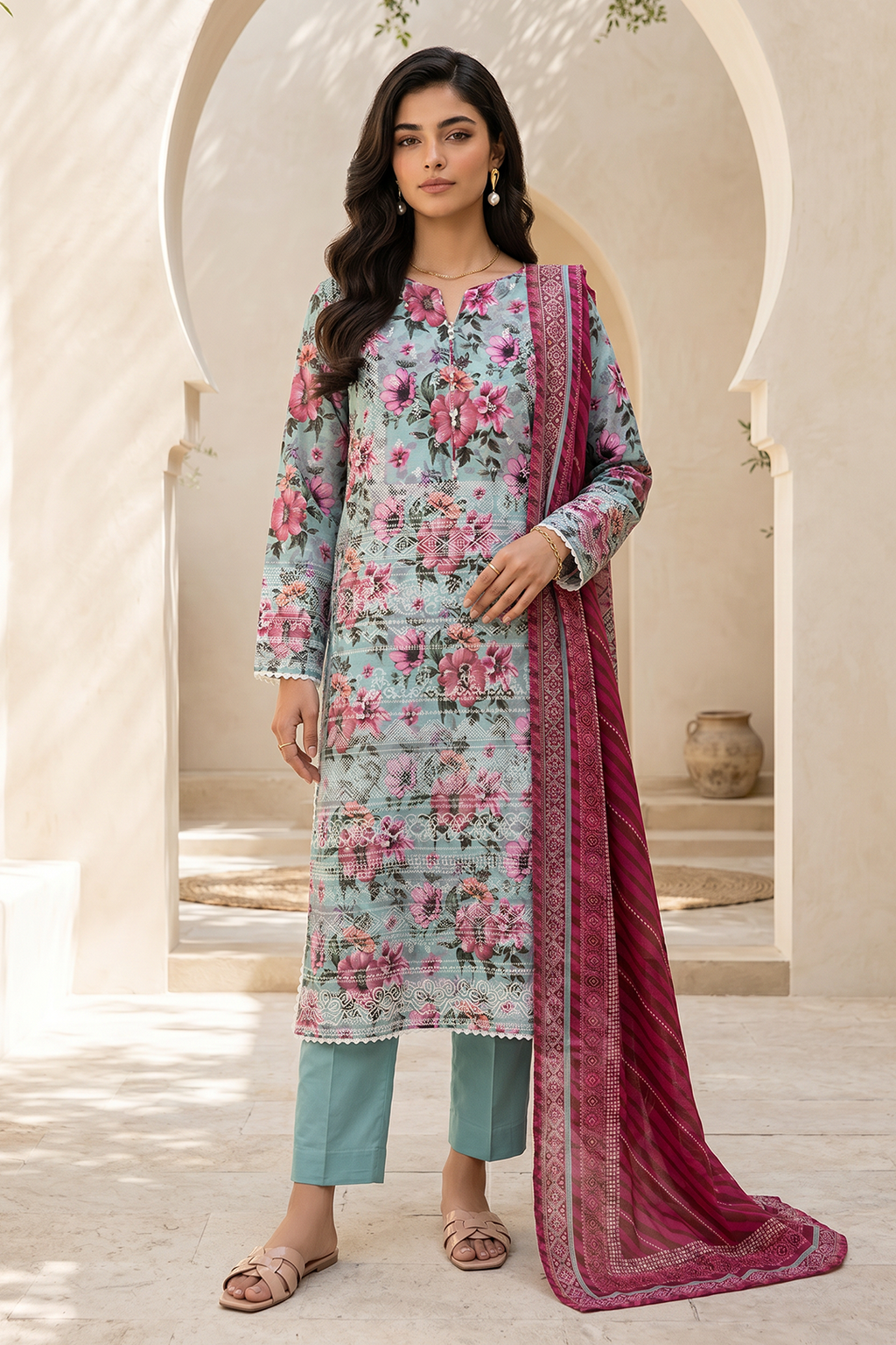 Zellbury | Shirt Shalwar Dupatta | 8055