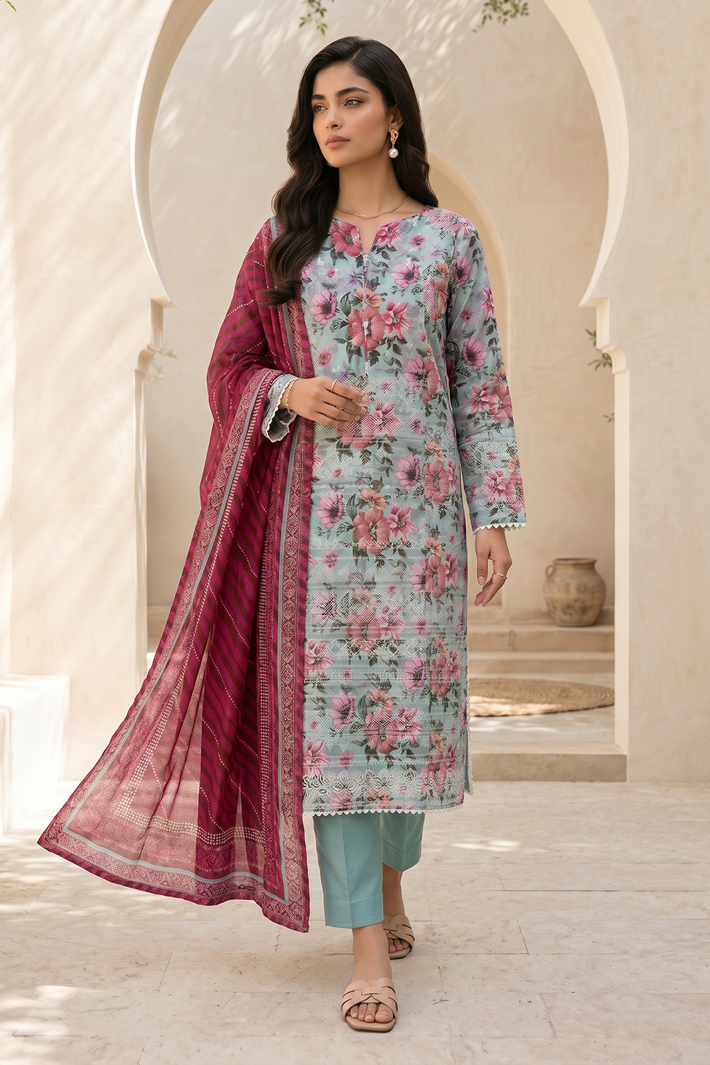 Zellbury | Shirt Shalwar Dupatta | 8055