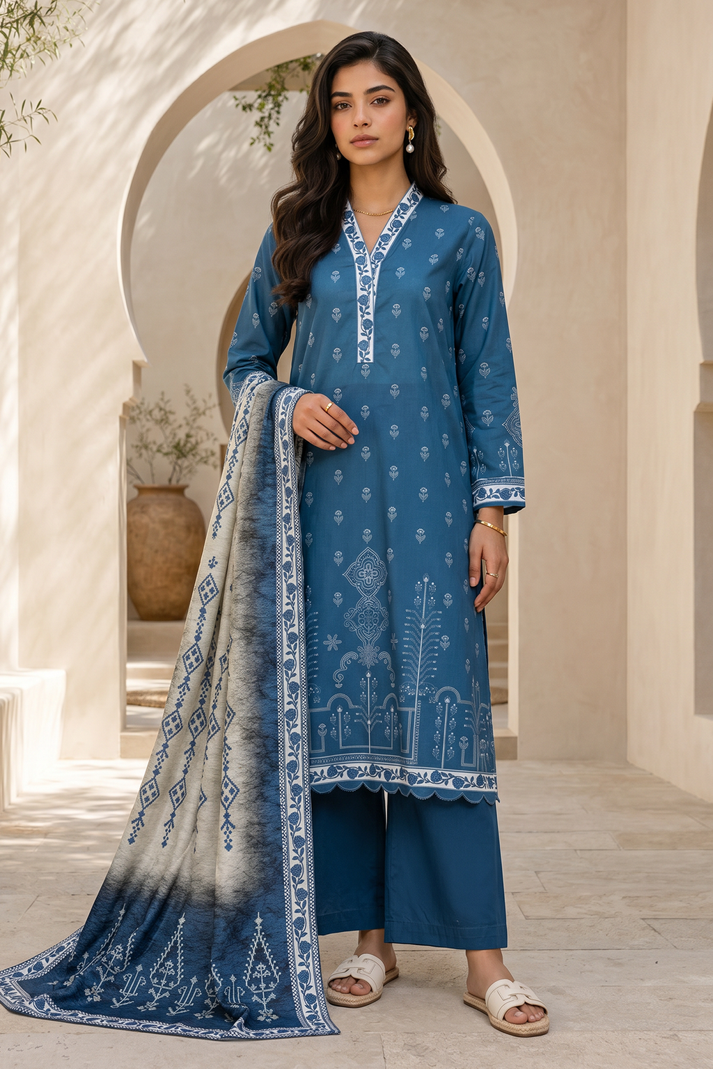 Zellbury | Shirt Shalwar Dupatta | 8056