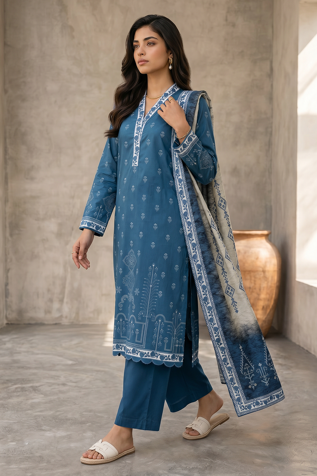 Zellbury | Shirt Shalwar Dupatta | 8056