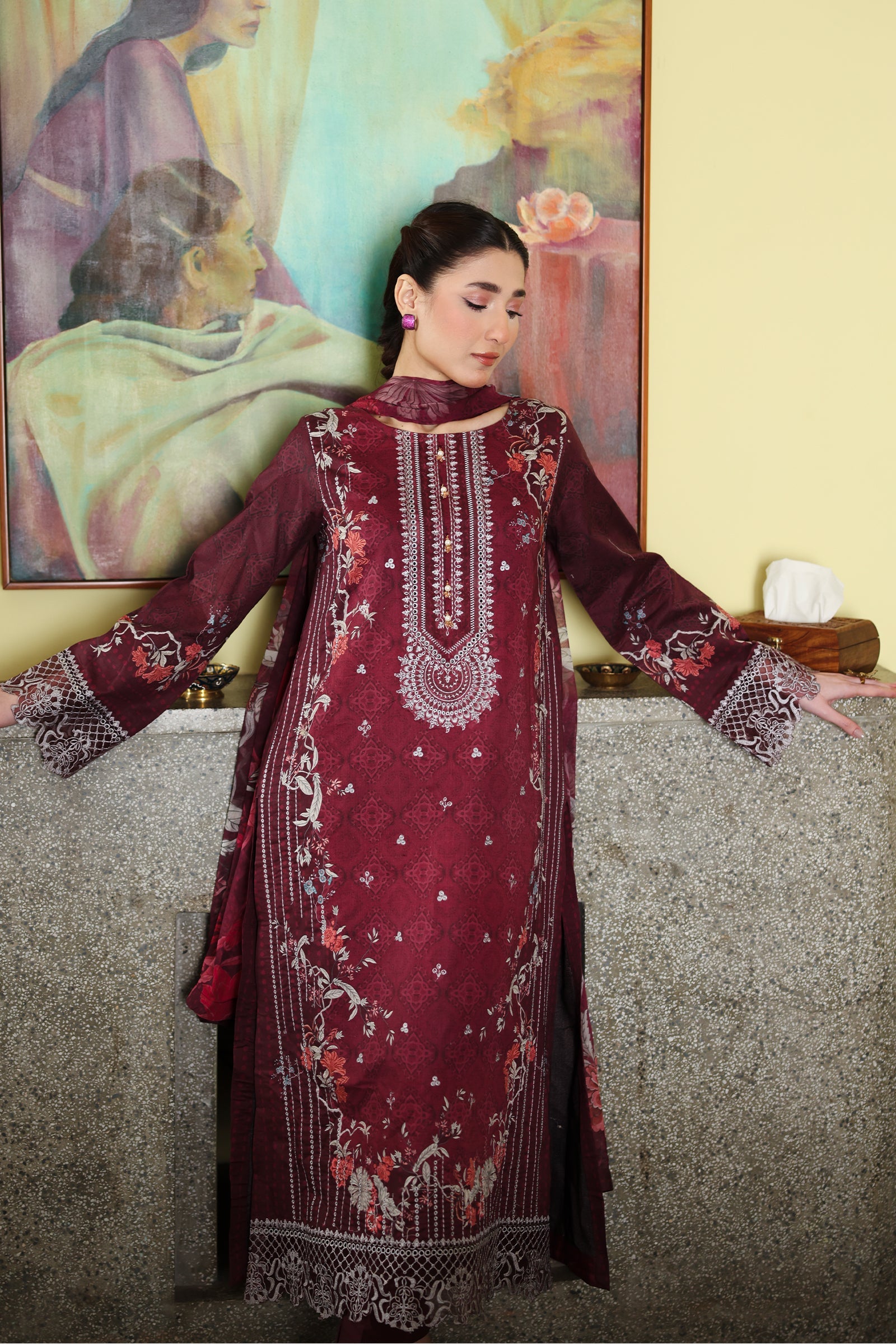 Rangrasiya | Raaya - Dosti Luxury Lawn | IVY