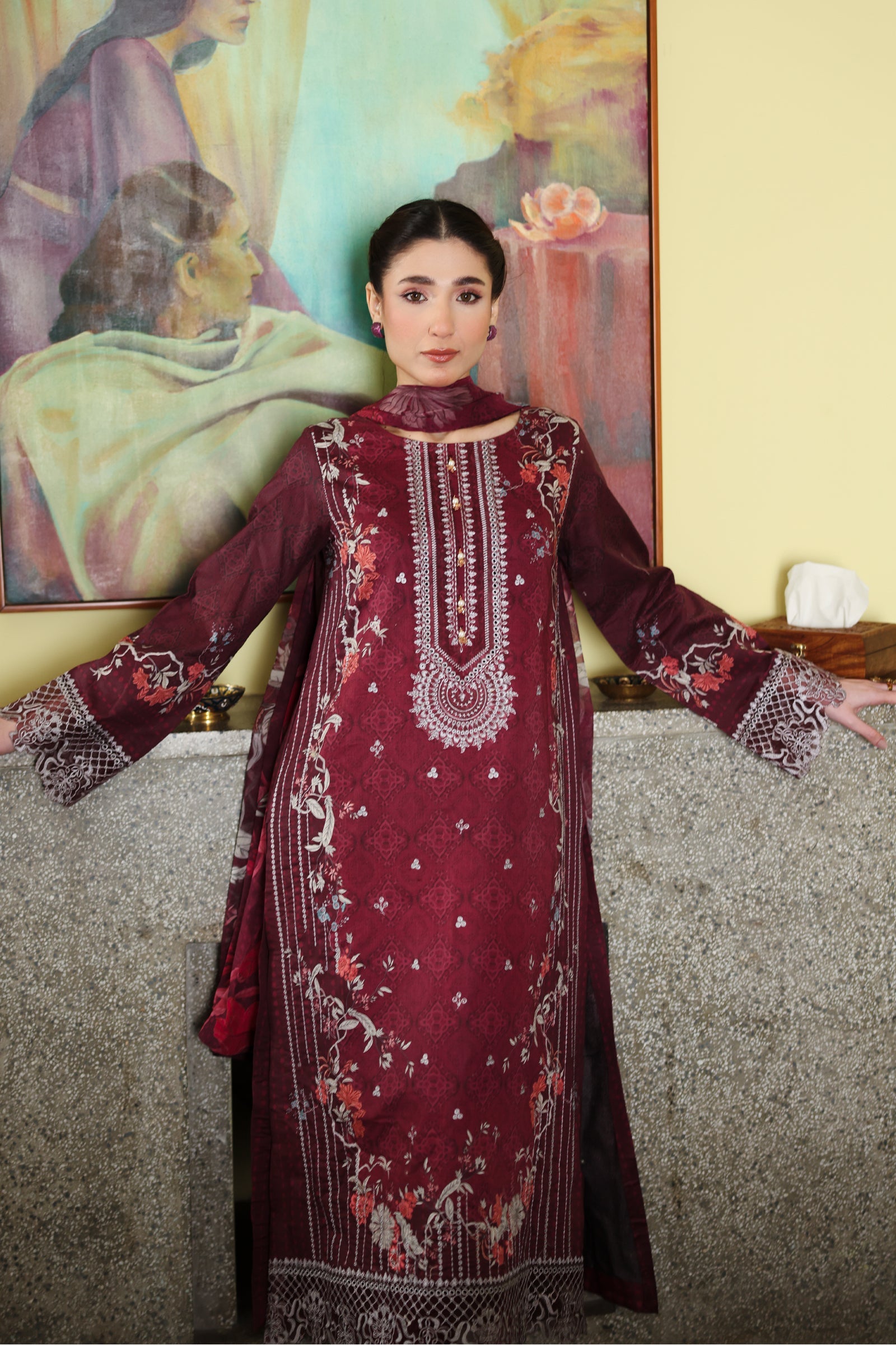 Rangrasiya | Raaya - Dosti Luxury Lawn | IVY