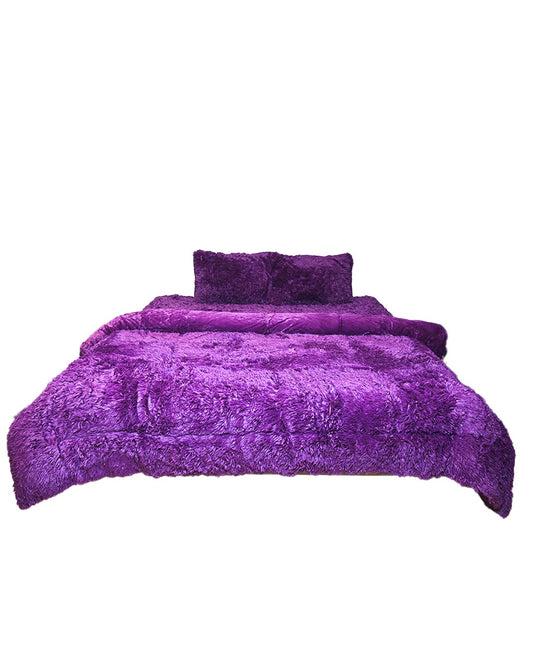 Complete 4pc Shaggy Soft Faux Fur Se | A3