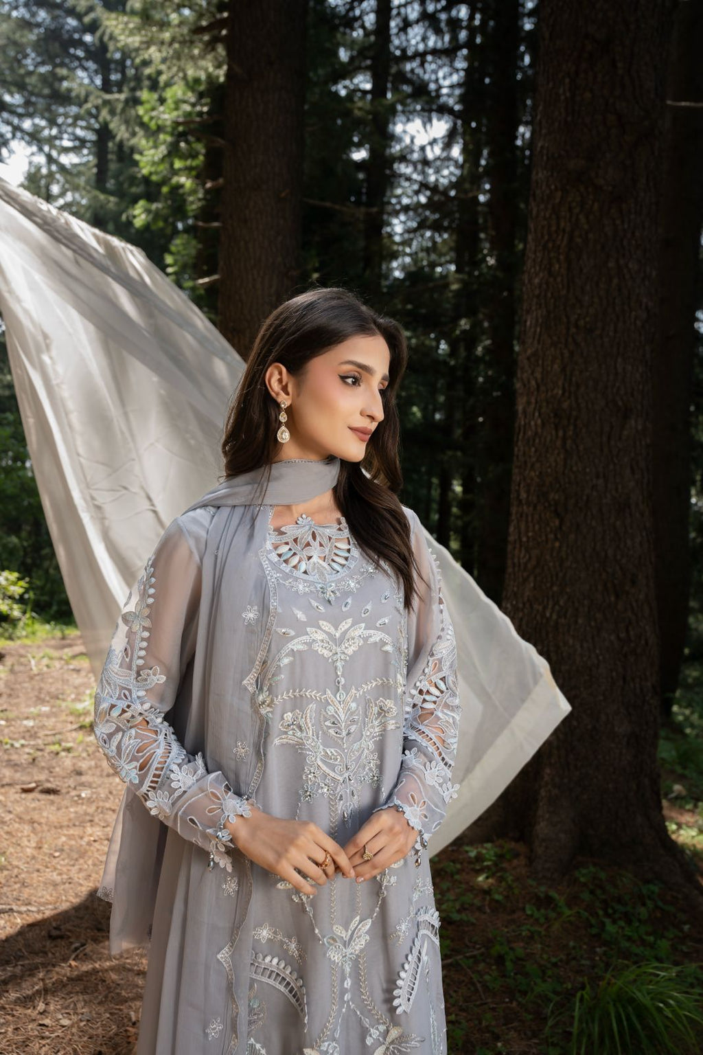 Zebtan | Aura Embroidered Weightless Chiffon | AR-3