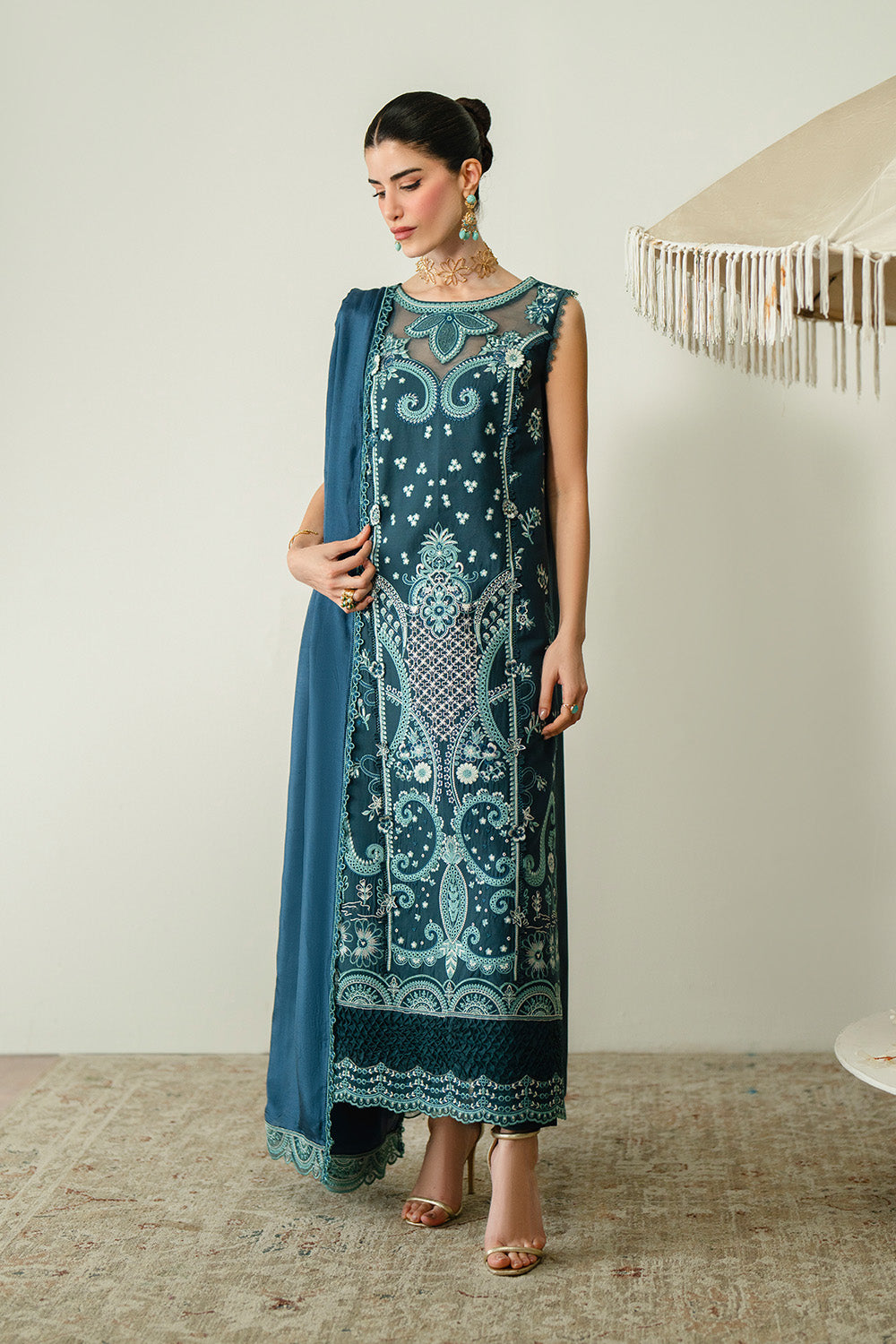 Zariya | Zaira Blooming Flower Unstitched Lawn | FAUNA