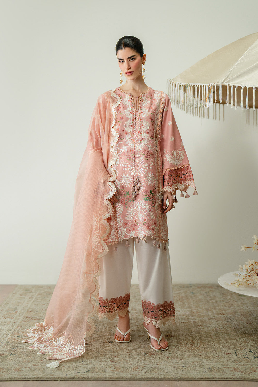 Zariya | Zaira Blooming Flower Unstitched Lawn | LUNA